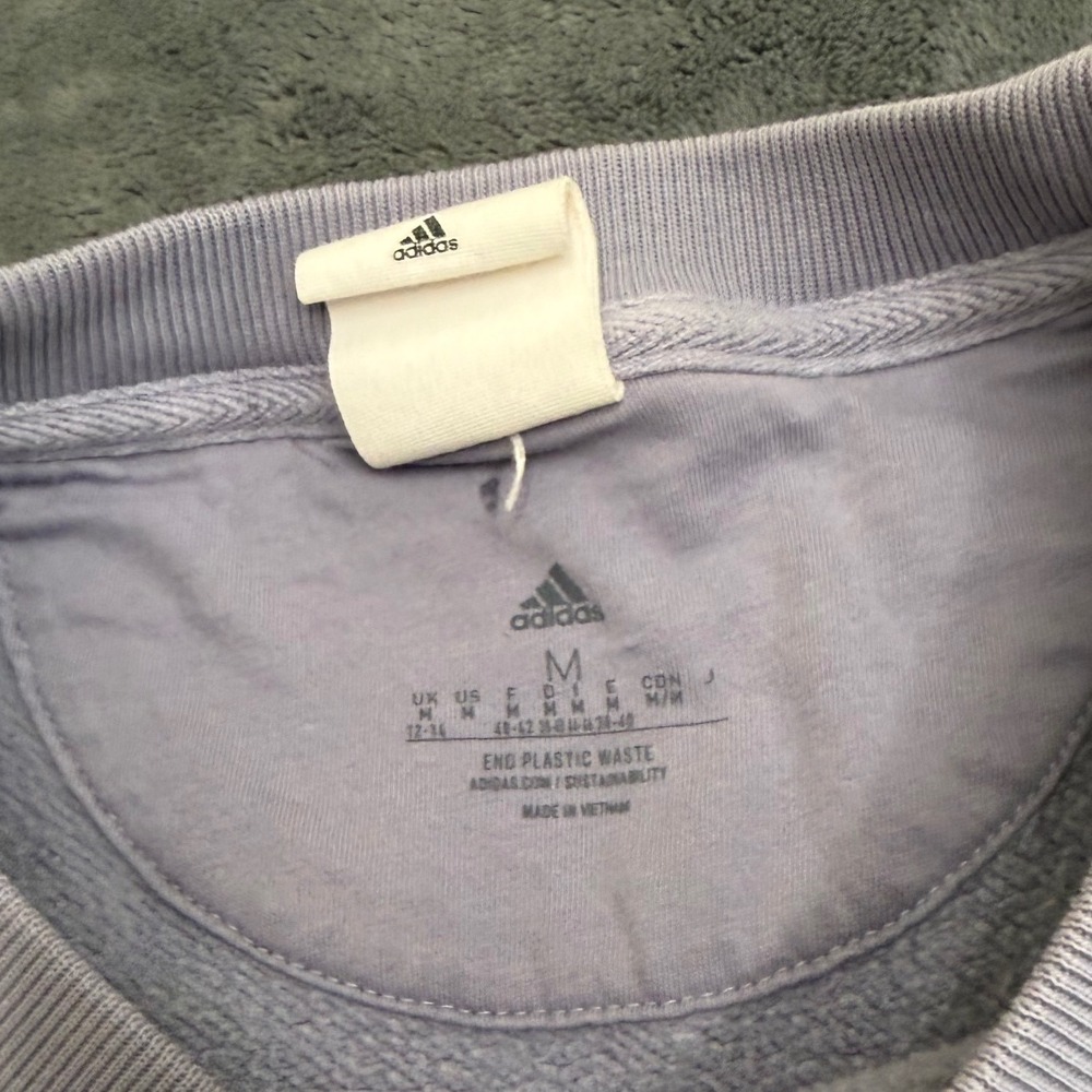 Adidas Cropped Sweatshirt Women Medium Lavender Purple Vintage cropped - Picture 5 of 7